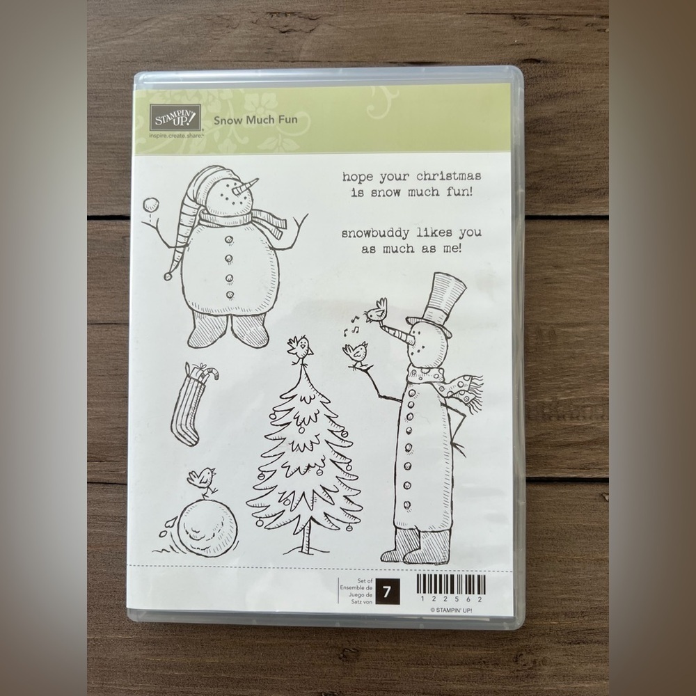Stampin’ Up! Christmas Theme Snow Much Fun Set of 7 New in Box Stamps New